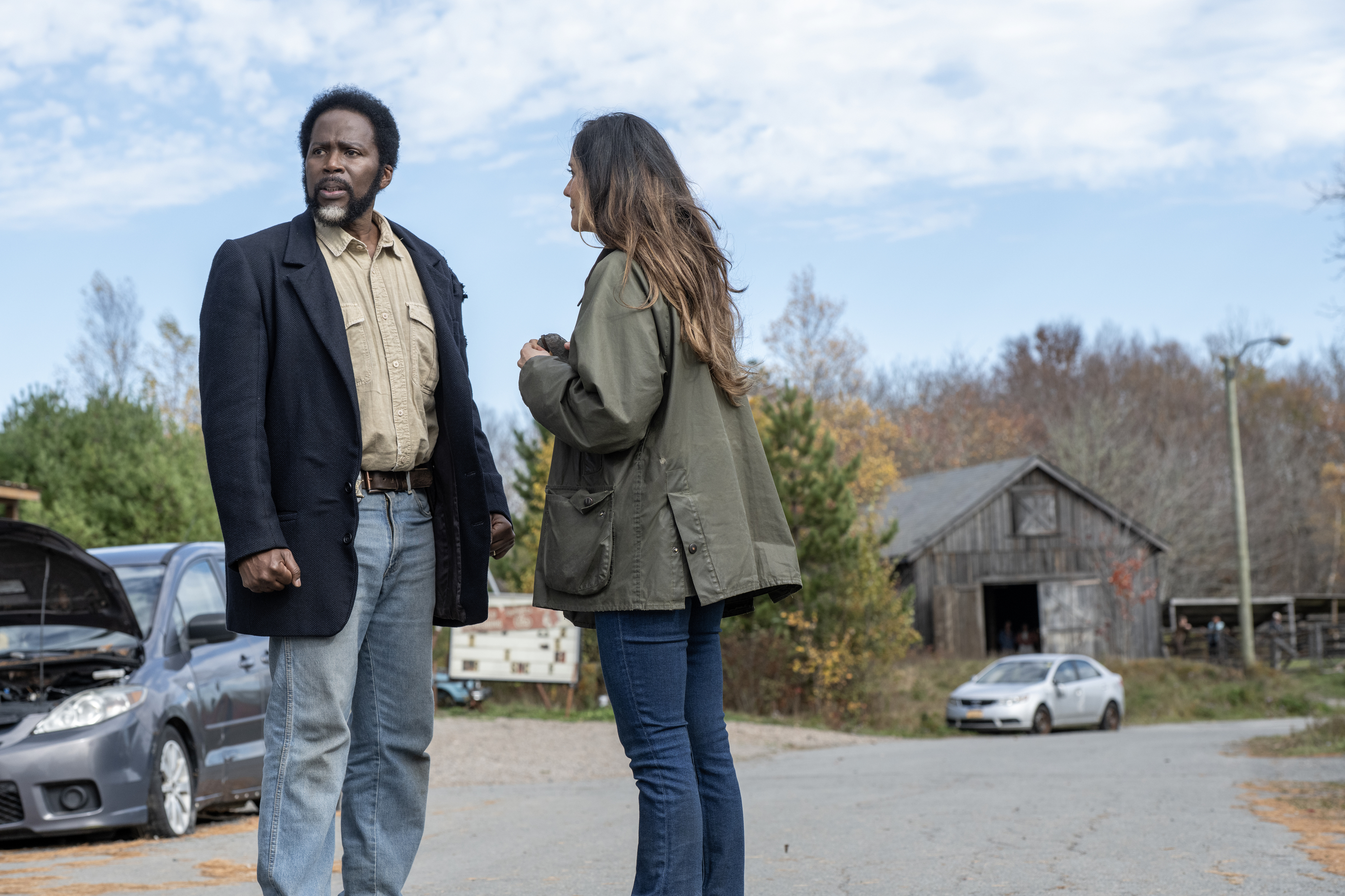 Harold Perrineau as Boyd Stevens and Catalina Sandino Moreno as Tabitha Matthews in season four.