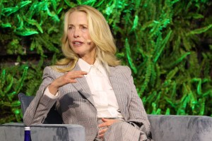 Laurene Powell Jobs, founder and president, Emerson Collective, speaks during the 29th annual Milken Institute Global Conference at the Beverly Hilton in Beverly Hills, California on May 4, 2026. (Photo by Patrick T. Fallon / AFP via Getty Images)