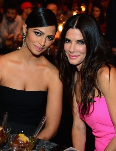 CULVER CITY, CA - JUNE 07: Model Camila Alves (L) and actress Sandra Bullock attend Spike TV's "Guys Choice 2014" at Sony Pictures Studios on June 7, 2014 in Culver City, California. (Photo by Frazer Harrison/Getty Images for Spike TV)