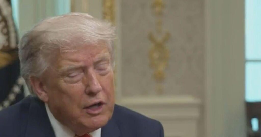 Viewers alarmed as Trump appears with swollen face in new interview | President Donald Trump appeared to look “swollen-faced” during a Thursday interview in the Oval Office with CNBC’s Joe Kernen at the White House.