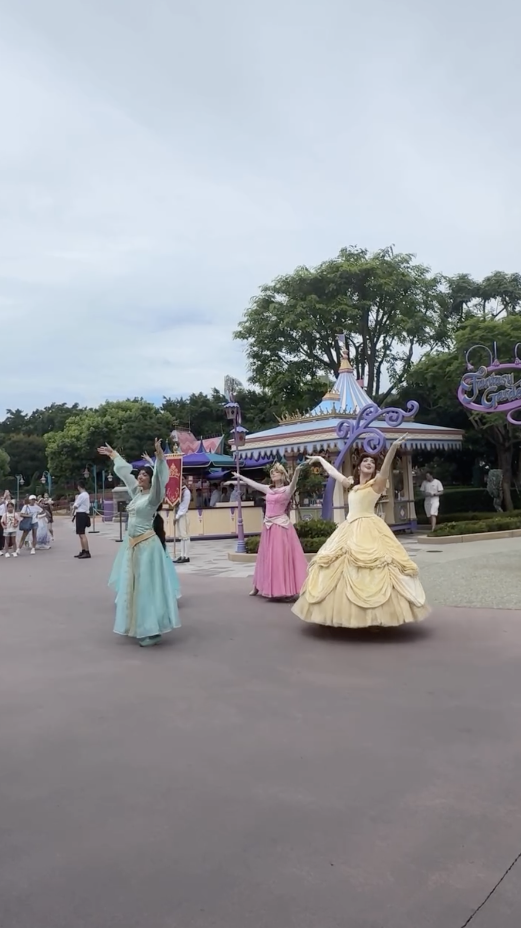 Several Disney Princesses traded traditional ballroom choreography for contemporary dance moves during a musical appearance at Hong Kong Disneyland.