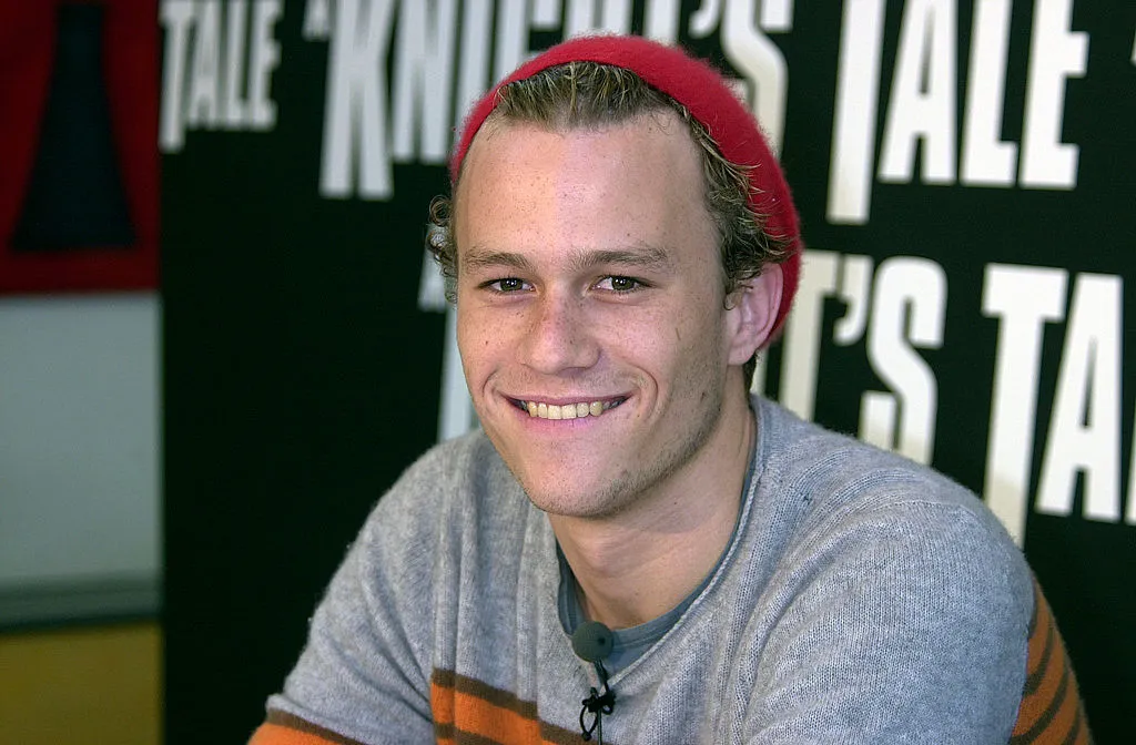 Actor Heath Ledger during a press conference to promote his new film 'A Knight's Tale' at the Hyde Park Barracks on April 19, 2001 in Sydney, Australia.