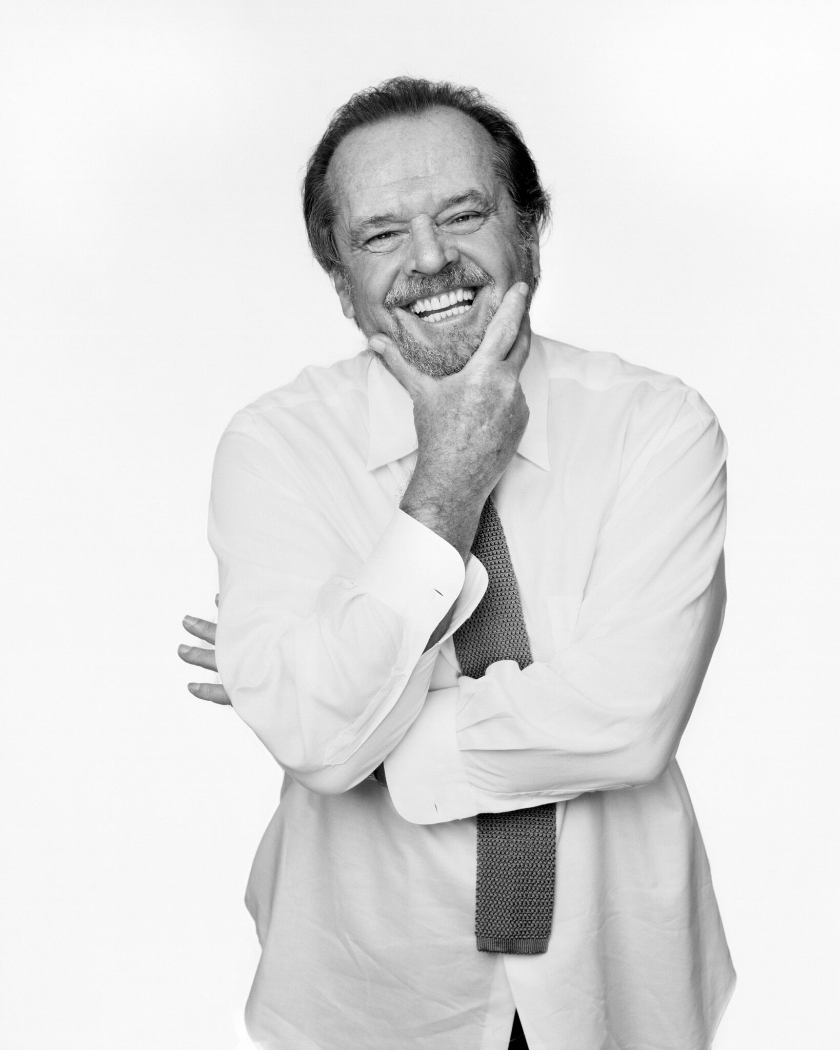 Black-and-white portrait of Jack Nicholson taken by photographer Timothy White
