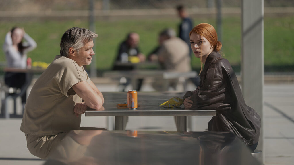 Timothy Olyphant and Anya Taylor-Joy in Lucky