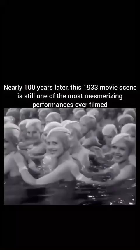 This sequence from Footlight Parade (1933), directed by innovator Busby Berkeley. At a time when movies had no CGI, no digital editing, and limited special effects, Berkeley created massive visual spectacles using synchronized swimmers, overhead camera angles, and carefully planned choreography.