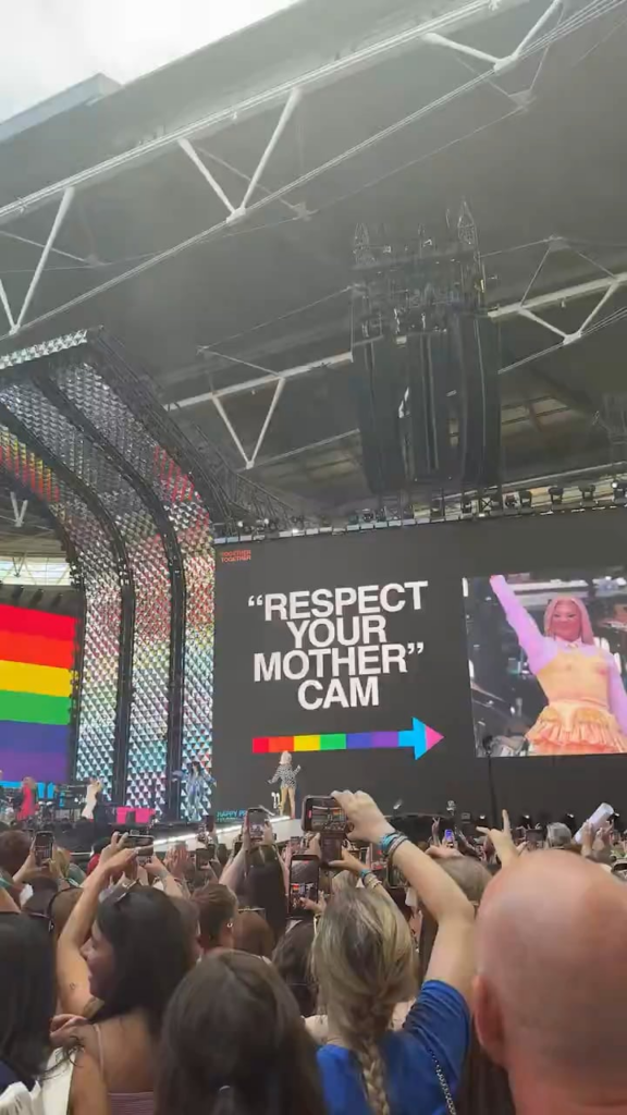 Drag Queens Performing During the Respect Your Mother Cam at Harry Styles’s London Pride Celebration at His Wembley Last Show
