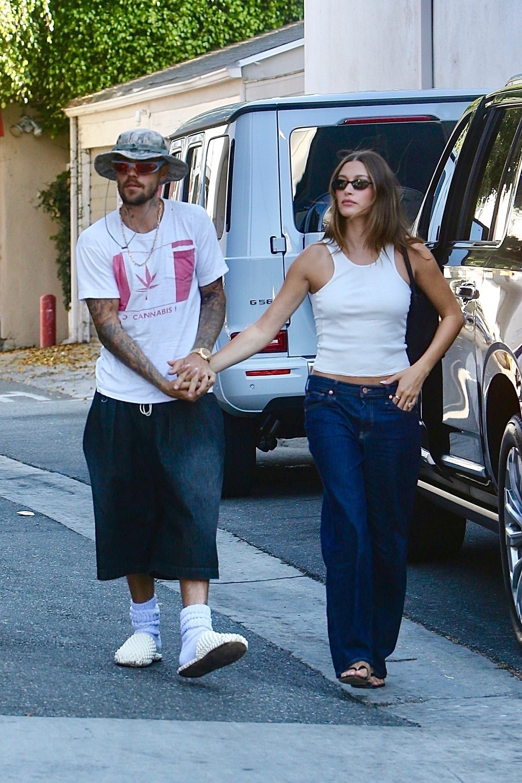 Hailey Bieber wearing Gap jeans before her denim collection dropped in July 2026