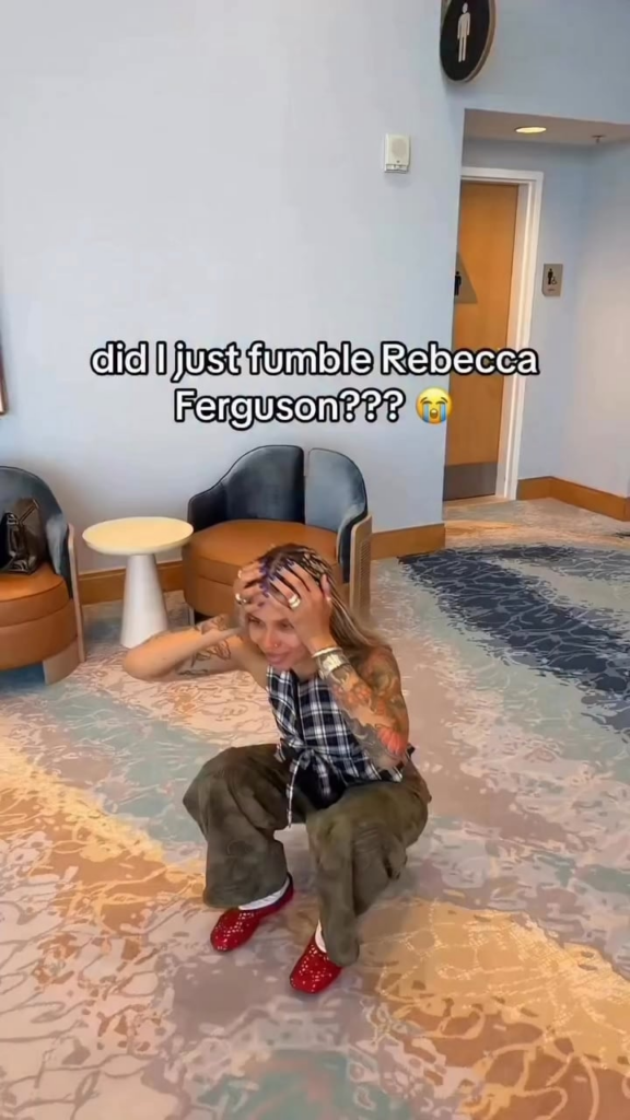 The fumble of a lifetime - Snitchery fumbles Rebecca Ferguson hitting on her!