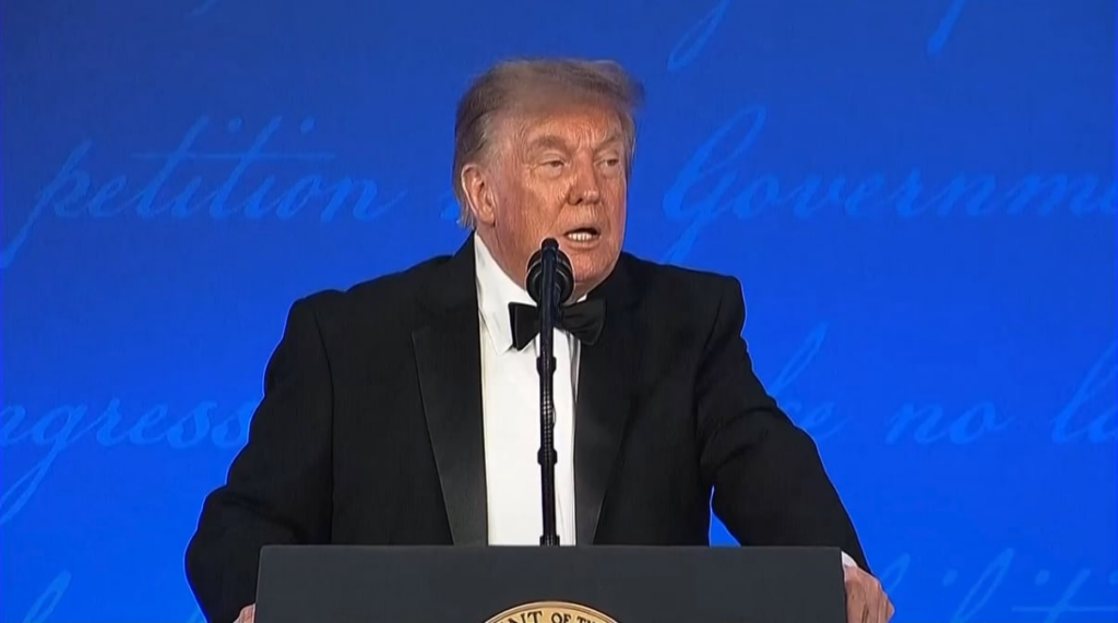 Nicki Minaj continues to embarrass herself, as Donald Trump claims her first response to gunfire at the White House Correspondents Dinner was to start twerking.
