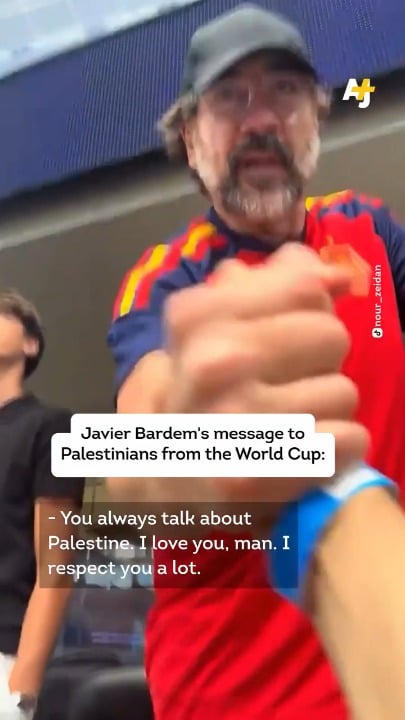 Javier Bardem sends message to Palestine: "Existence is resistance"