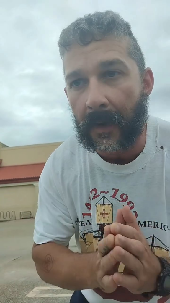 Shia LaBeouf begs a schizophrenic woman who believes she is married to him to leave him alone