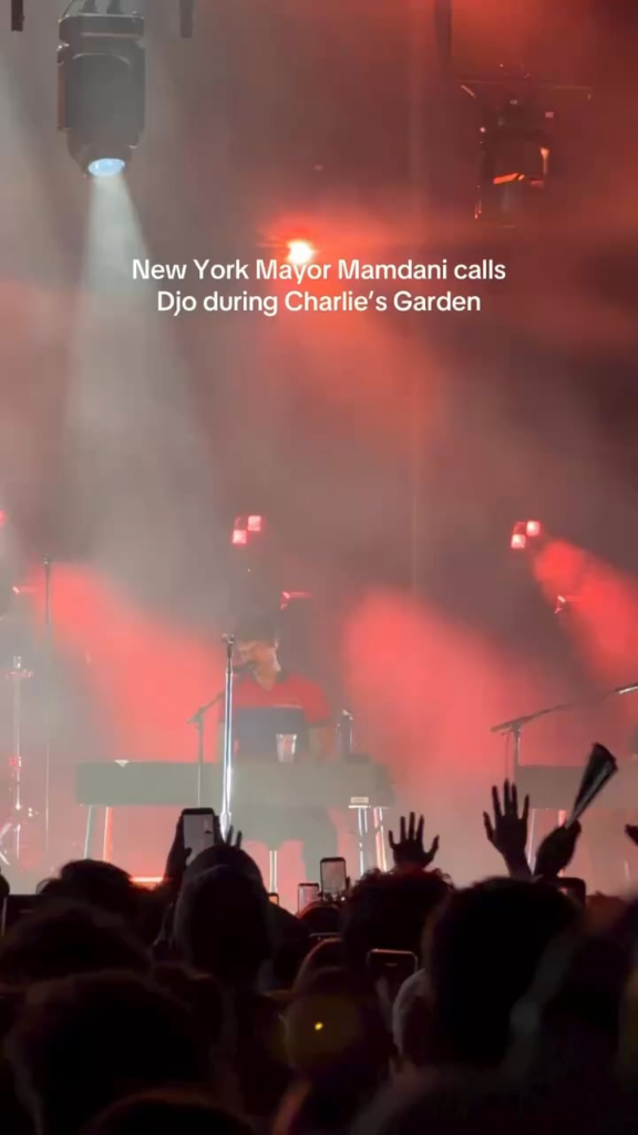 NYC Mayor Zohran Mamdani calls Djo during Charlie’s Garden