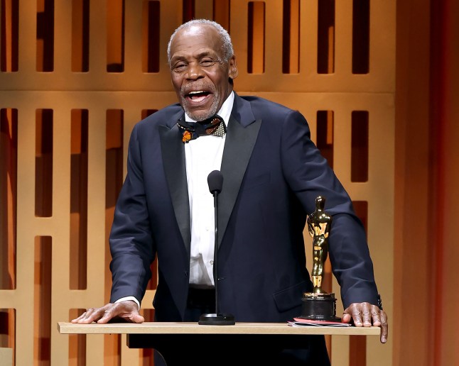 HOLLYWOOD, CALIFORNIA - MARCH 25: Danny Glover accepts the Jean Hersholt Humanitarian Award onstage during the 2022 Governors Awards at The Ray Dolby Ballroom at Hollywood & Highland Center on March 25, 2022 in Hollywood, California. (Photo by Mike Coppola/Getty Images)