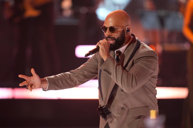 Common performs during the BET Awards. He'll be on a Comic-Con panel for Apple TV's "Silo." (AP Photo/John Locher)