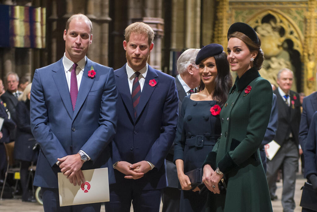 Prince Harry and Meghan Markle with Prince William and Kate Middleton (Photo: Paul Grover- WPA Pool/Getty Images) הנסיך הארי הנסיך וויליאם קייט מידלטון מייגן מרקל