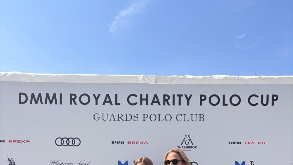 Peter Phillips and Harriet Sperling are joined by her teenage daughter, Georgina, to support Prince William at a charity polo day Peter Phillips and Harriet Sperling are joined by her teenage daughter, Georgina, to support Prince William at a charity polo day