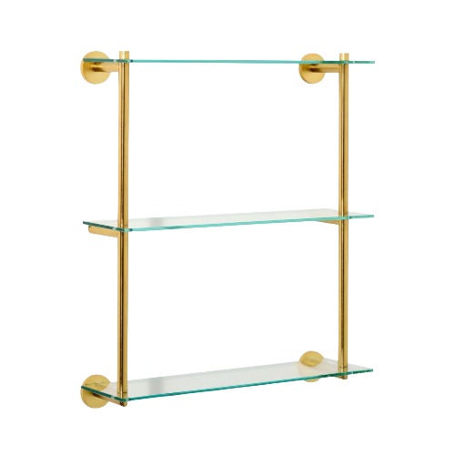 West Elm, Modern Overhang Triple Glass Bathroom Shelf