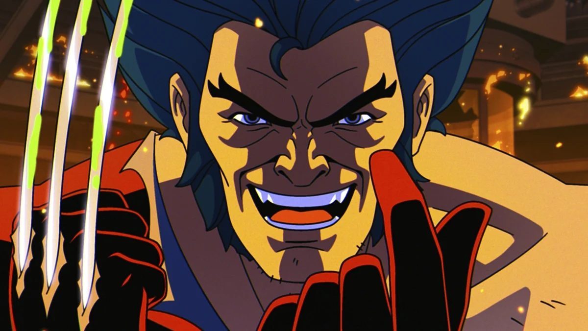 Wolverine with his metal claws out in X-Men '97 season 2.