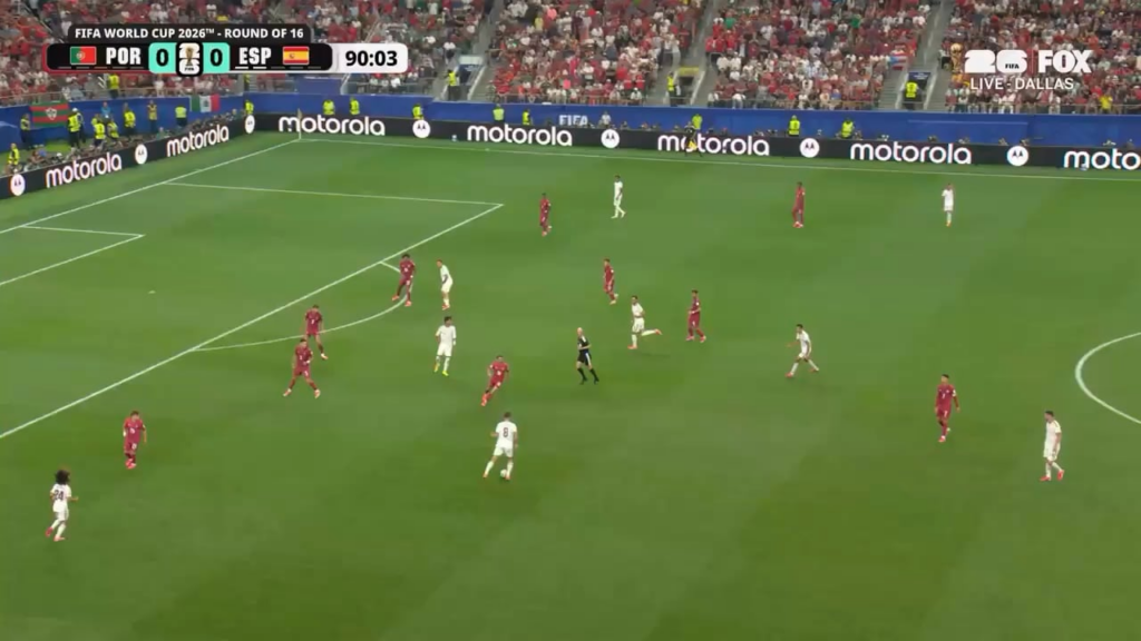Spain advances to the quarterfinals of the World Cup after eliminating Portugal 1-0.