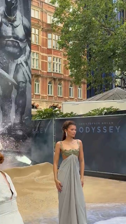 Zendaya in her second look at The Odyssey world premiere in London