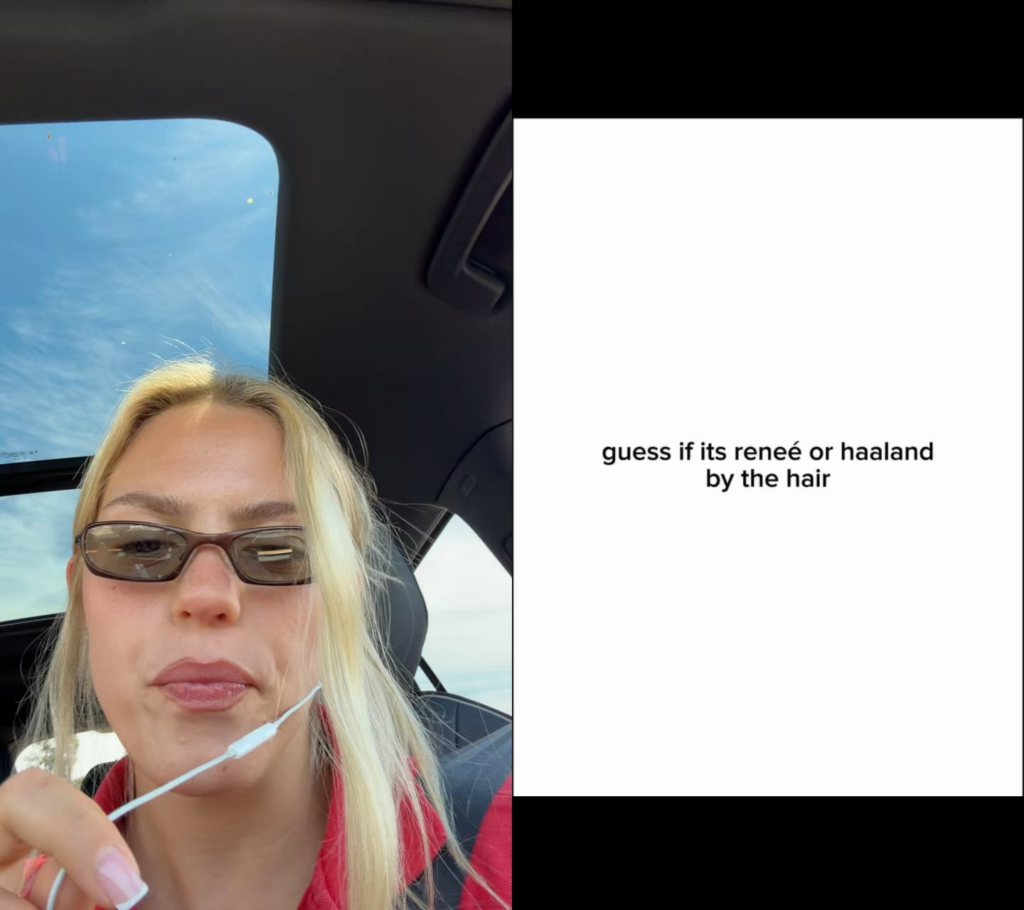 Reneé Rapp plays ‘Guess if it is Reneé Rapp or Erling Haaland by the hair’
