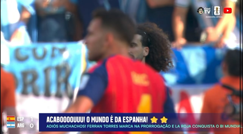 Argentina player Leandro Paredes disgusting behaviour after losing to Spain in the World Cup final by attacking Spanish players