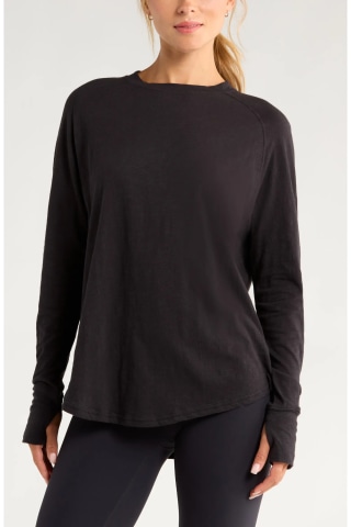 Zella Relaxed Washed 2.0 Long Sleeve Slub Tee