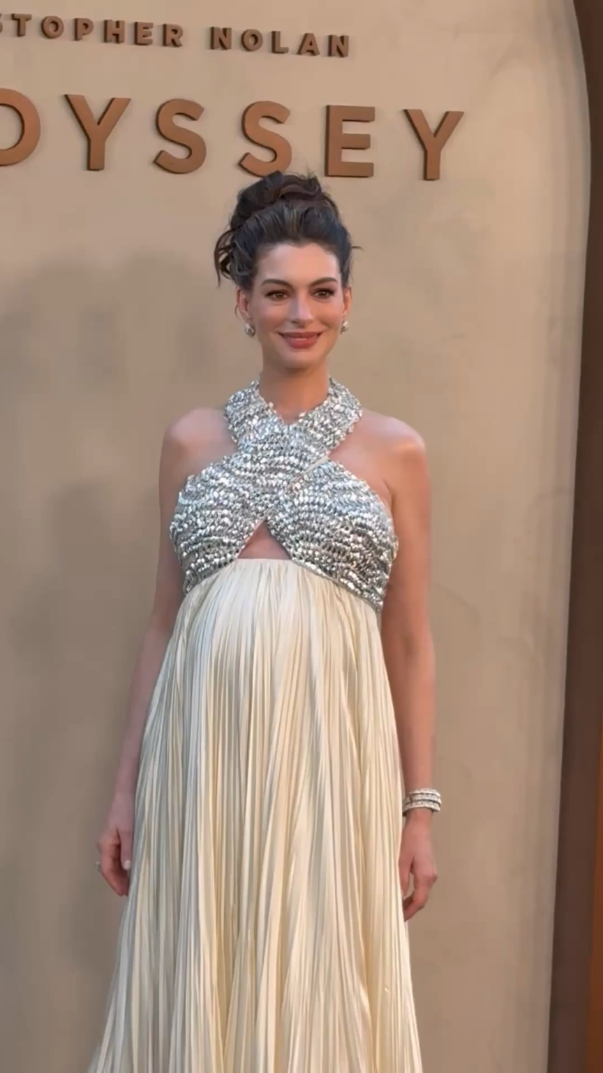 Anne Hathaway at "The Odyssey" New York Premiere