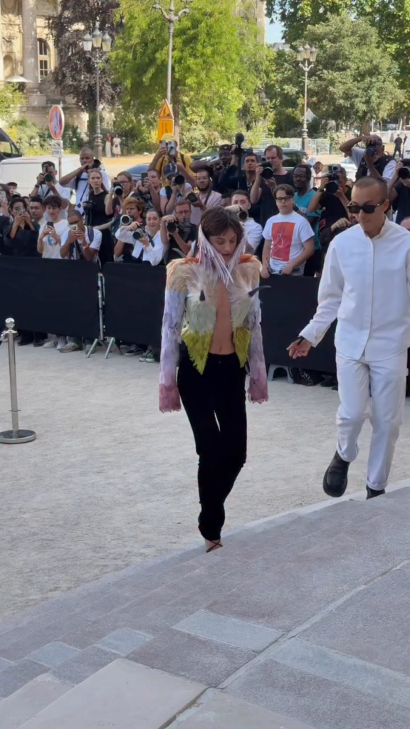 Emma Corrin has arrived in Paris for the Schiaparelli Couture show for Paris Couture Week on July 6th, 2026