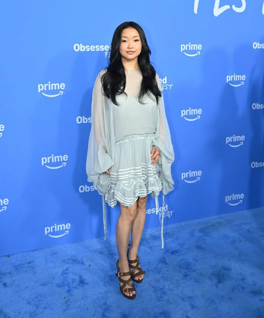 Lana Condor attends Prime Video's inaugural Obsessed Fest event blue Chloé Pre-Fall 2016 dress