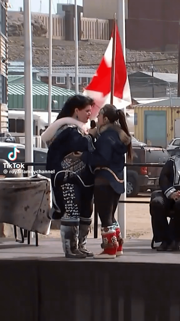 King Charles and Camila sniggers at the Canadian Inuits traditional practices.