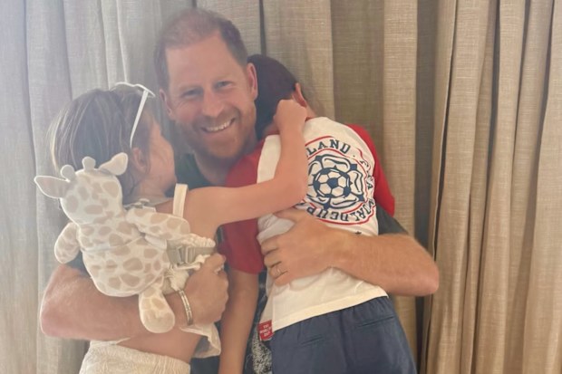Prince Harry, the Duke of Sussex, with Prince Archie and Princess Lilibet for Father's Day in the UK/US on June 21, 2026.