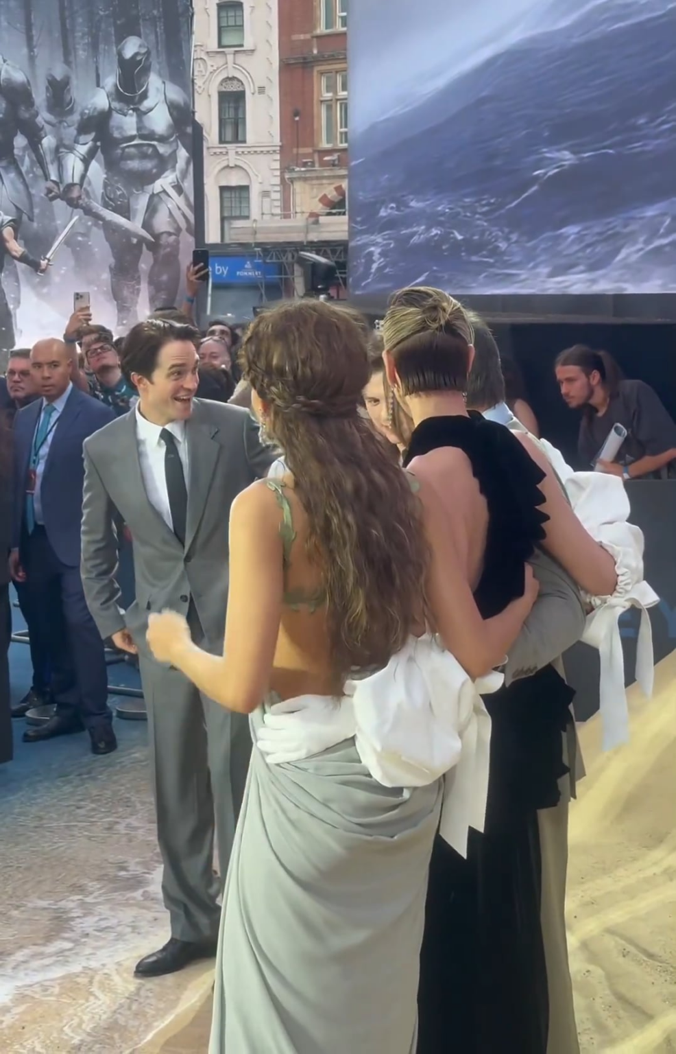 Robert Pattinson's reaction to Zendaya's look at 'The Odyssey' premiere in London