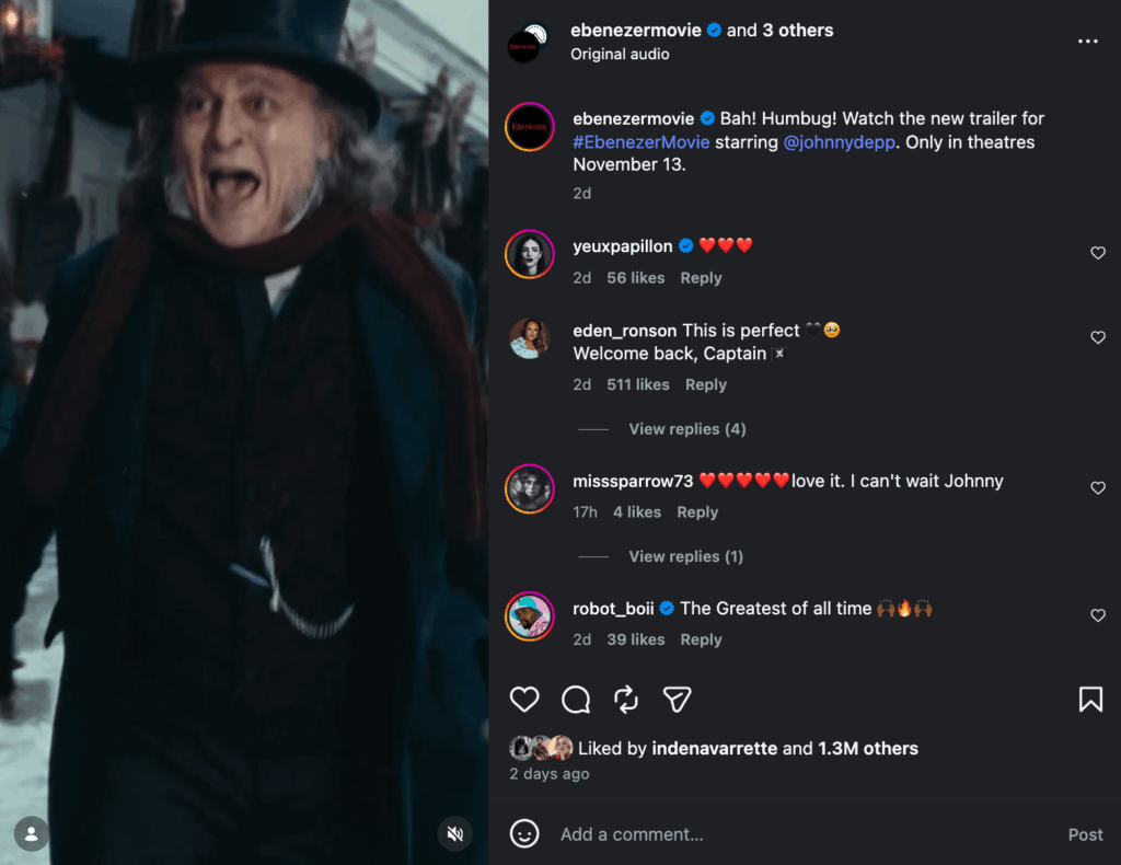 Inde Navarette continues her support of Johnny Depp