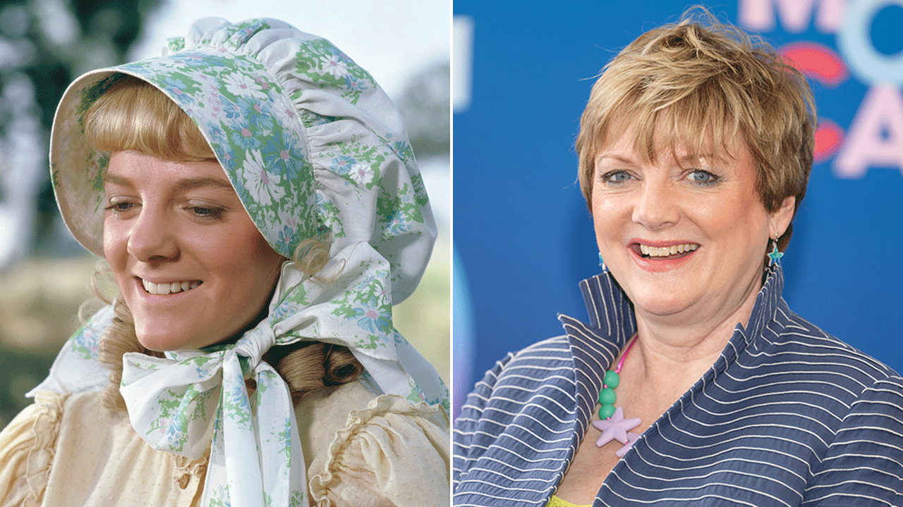 A split of Alison Arngrim on Little House on the Prairie.