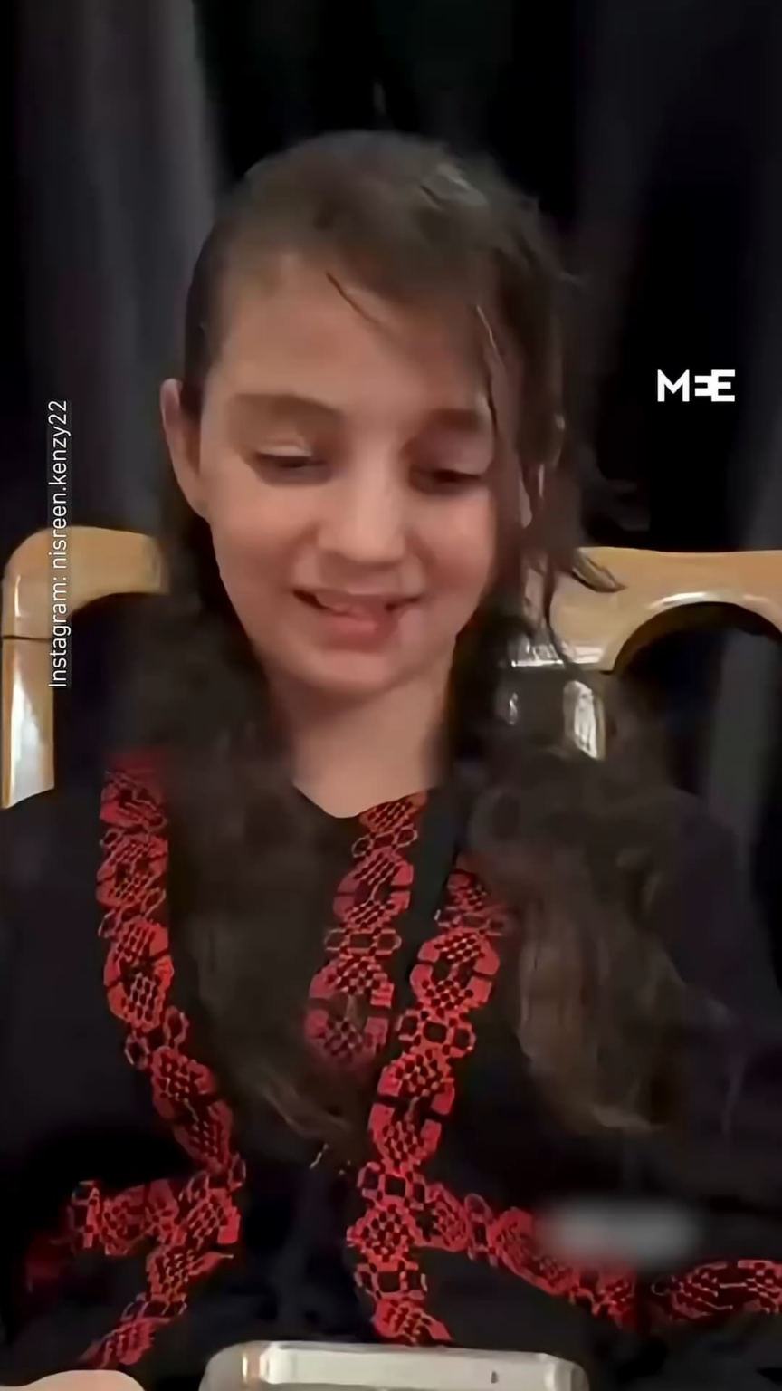 Nisreen, a young Palestinian girl from Gaza, shared a voice message from Egypt’s national football team coach Hossam Hassan expressing his support for the Palestinian people.