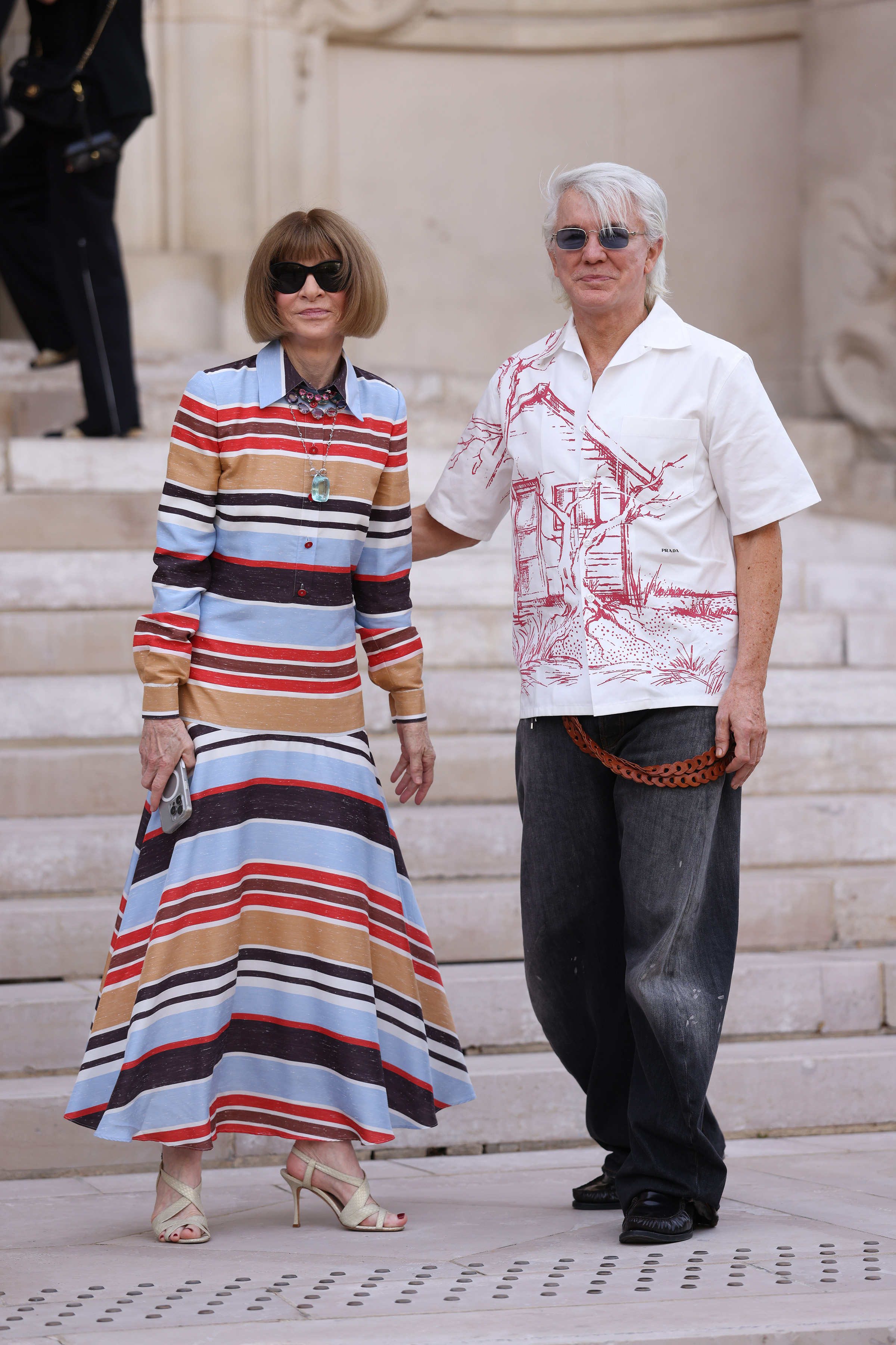 Wintour and Baz Luhrmann attend the Chanel show.