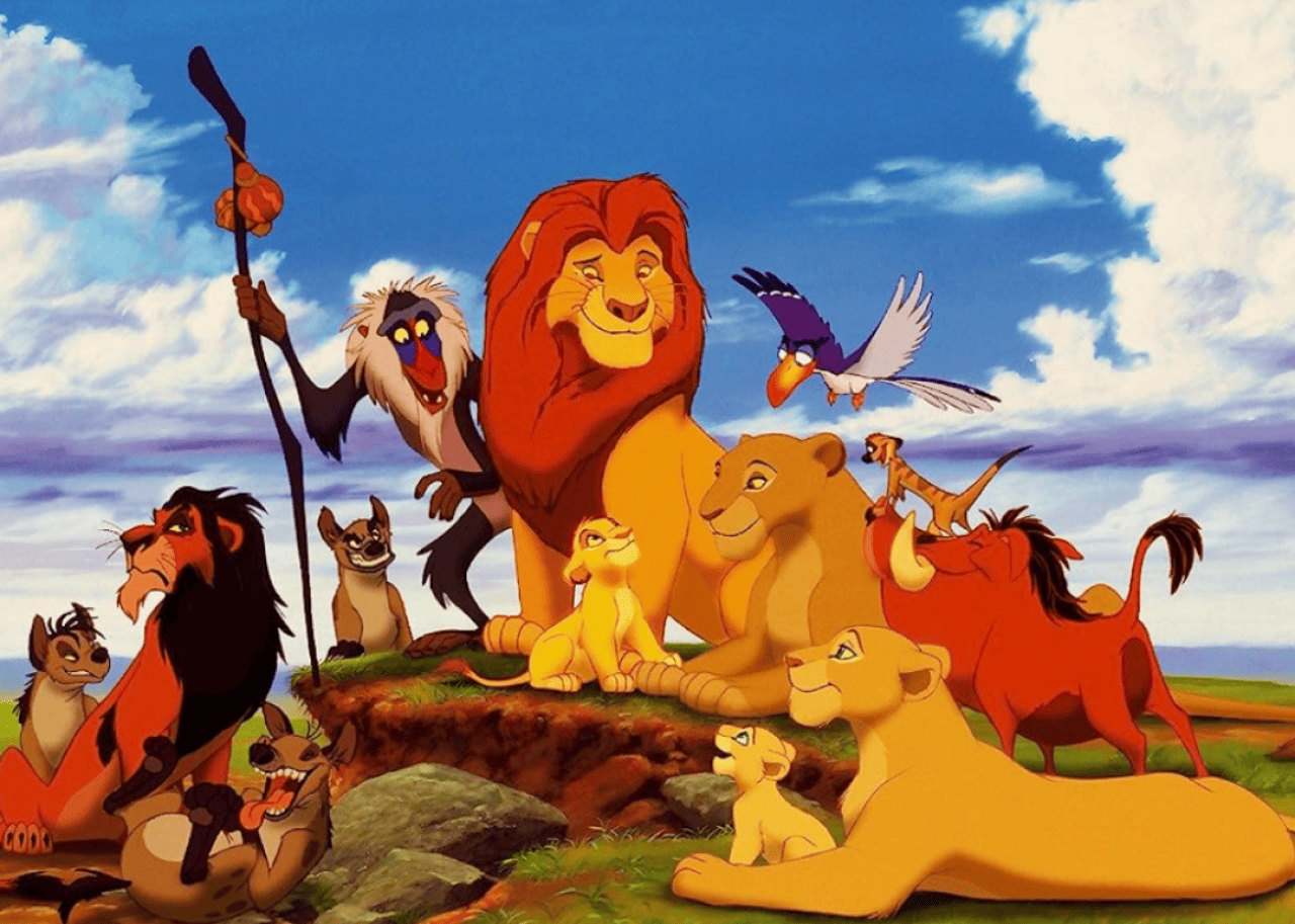 Matthew Broderick, Sally Dworsky, Robert Guillaume, Moira Kelly, and Joseph Williams in ‘The Lion King’. - 