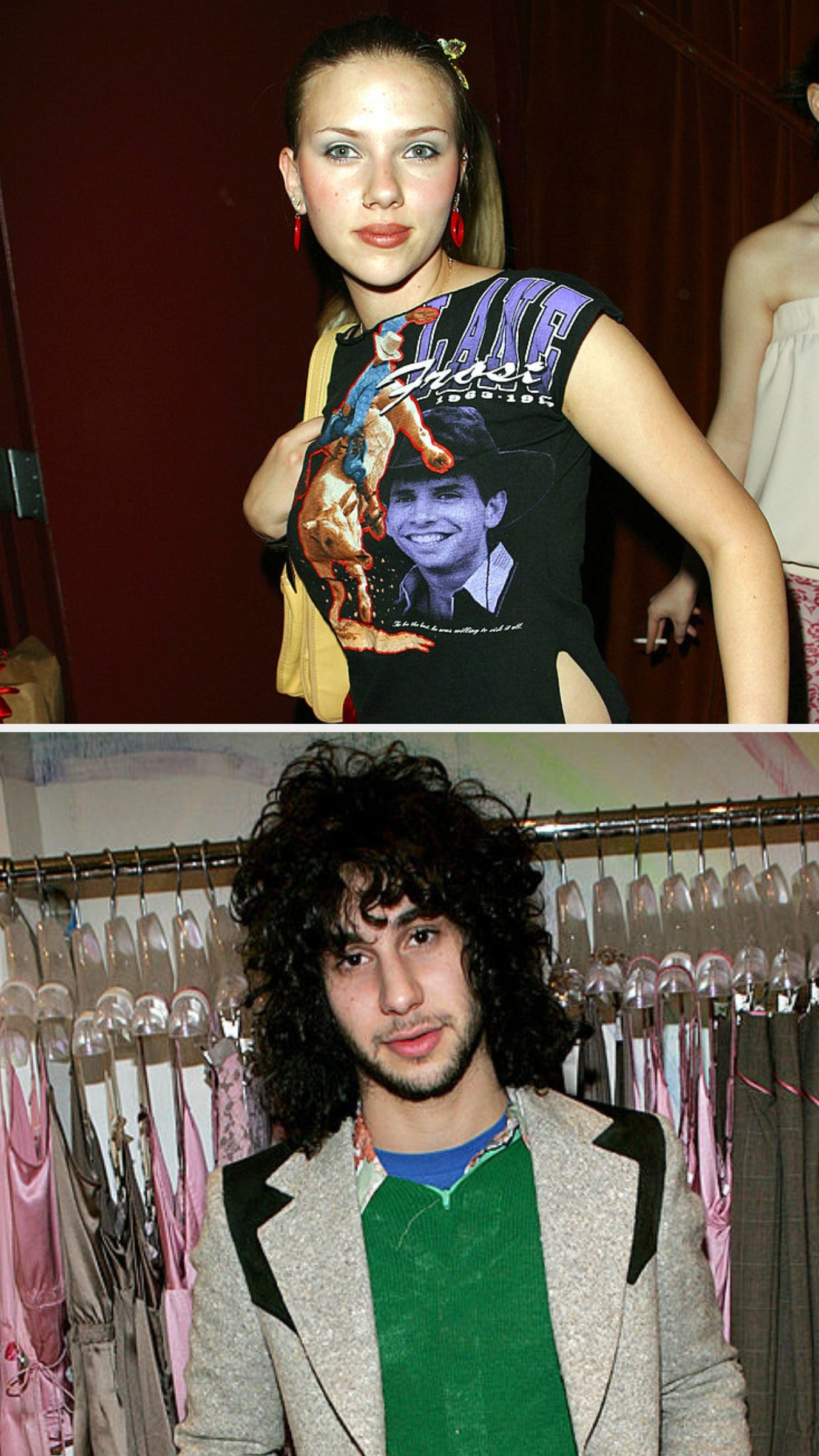 Scarlett Johansson in 2002; Jack Antonoff in 2004