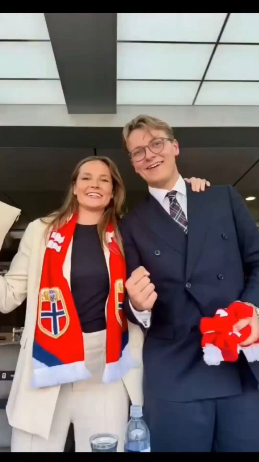 Norway’s future queen Princess Ingrid Alexandra visited the team’s dressing room and hugged Haaland after the Brazil win Norway’s future queen Princess Ingrid Alexandra visited the team’s dressing room and hugged Haaland after the Brazil win