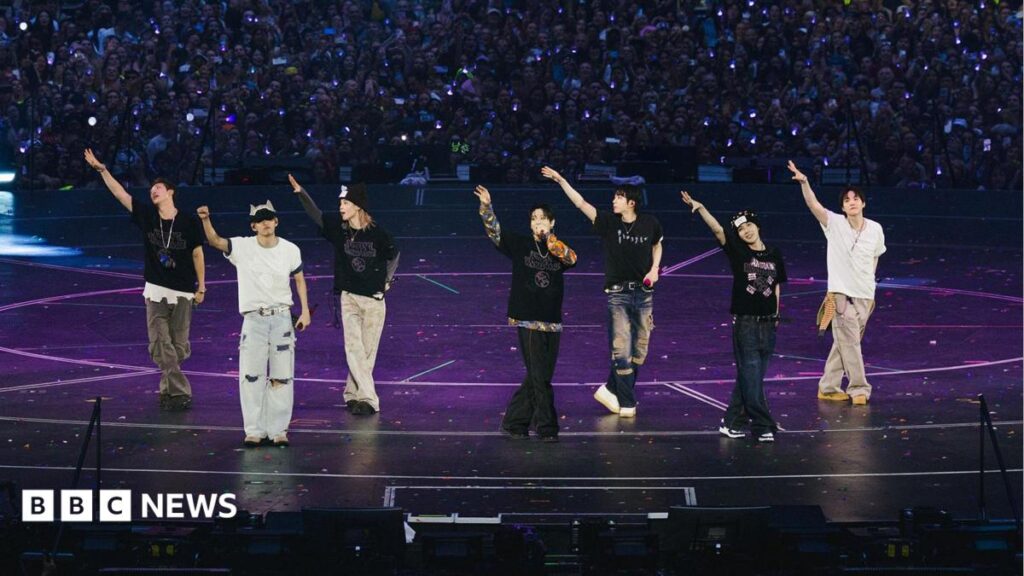 BTS dancing on stage