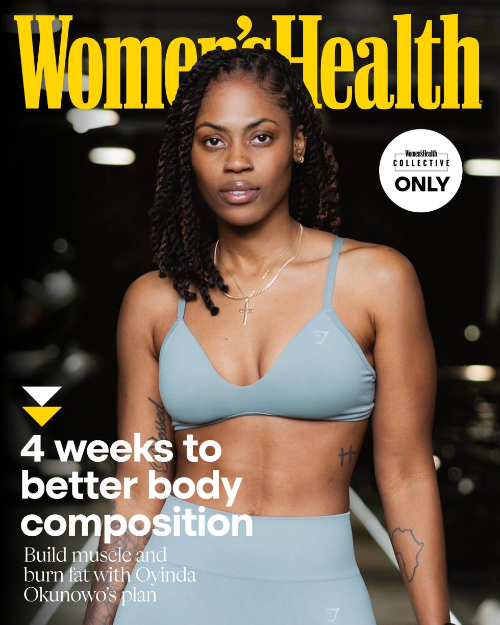 women's health magazine cover featuring fitness plan for body composition. women's health magazine cover featuring fitness plan for body composition.