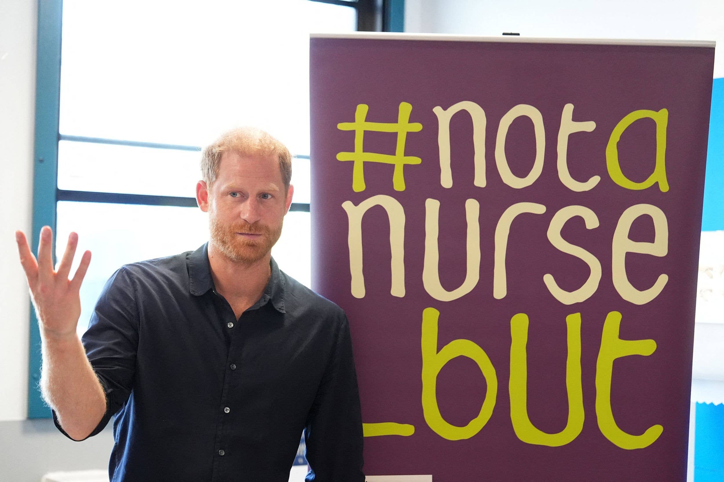 Prince Harry in a hospital 
