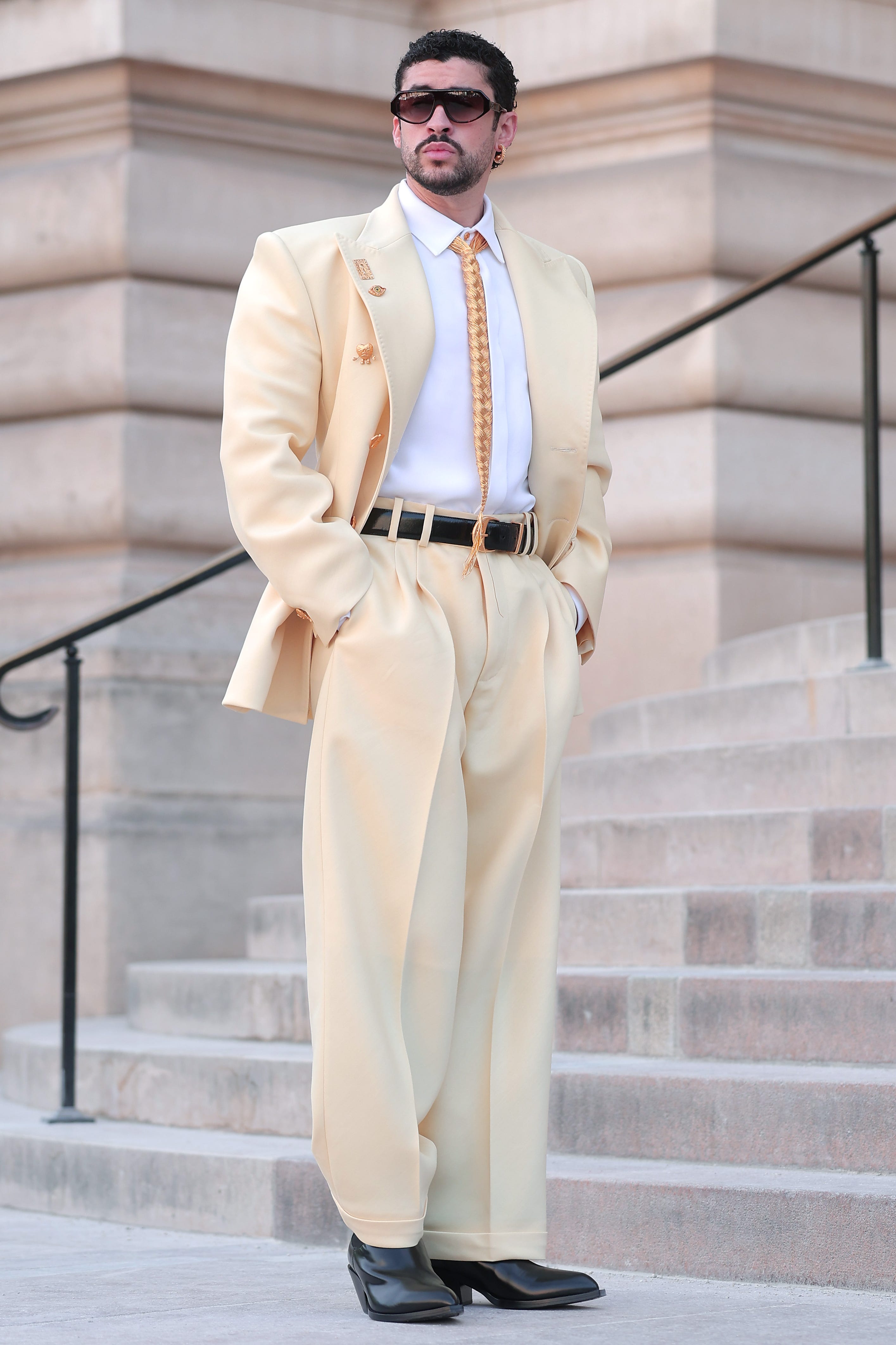 schiaparelli outside arrivals paris fashion week haute couture fall/winter 2026/2027