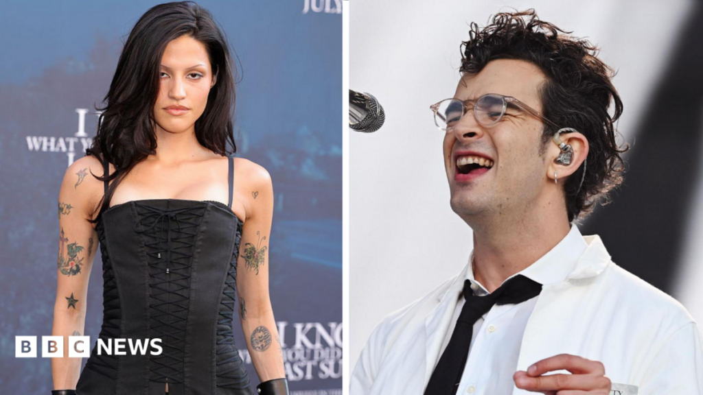 The 1975’s Matty Healy marries model Gabbriette Bechtel in Los Angeles Graphic representing sunshine with blue sky behind