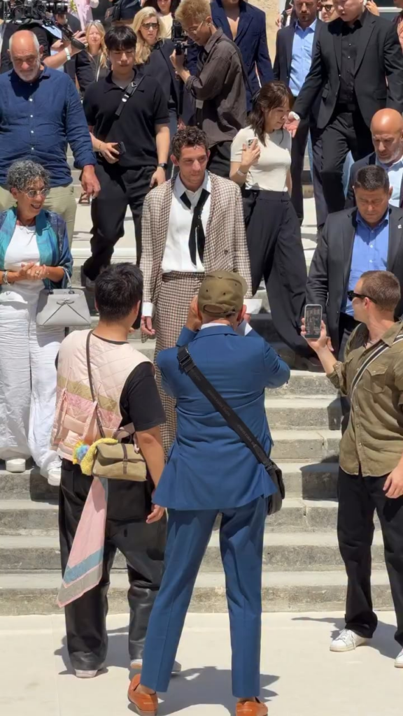 Josh O'Connor brought his parents to the Dior show in Paris