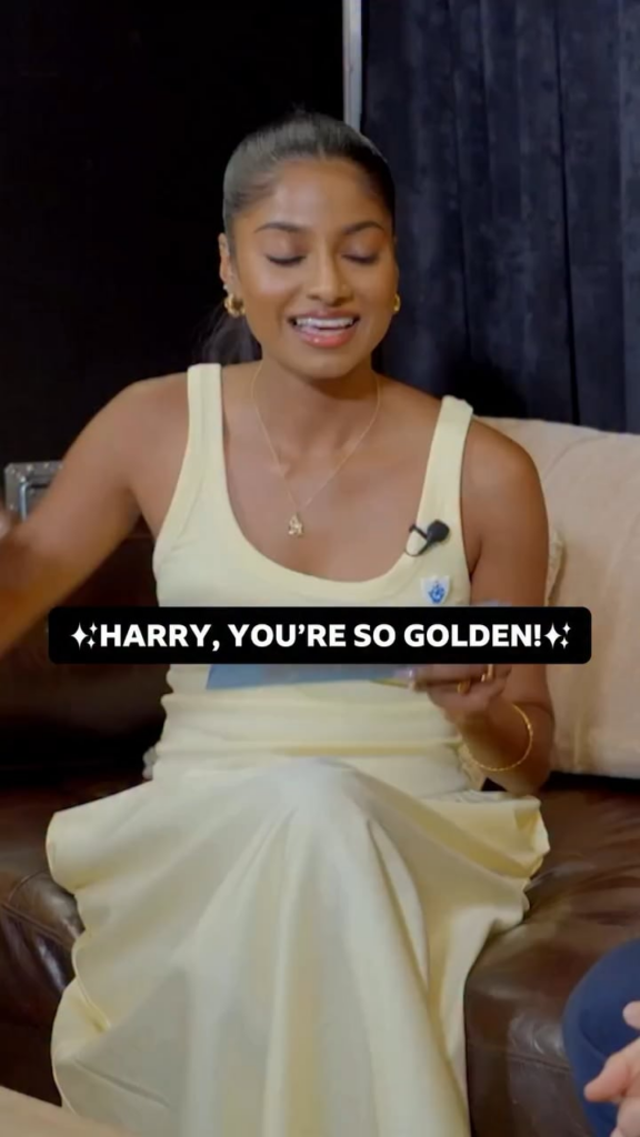 Harry Styles receiving a prestigious Gold Blue Peter badge for his music career and inspiration to young people