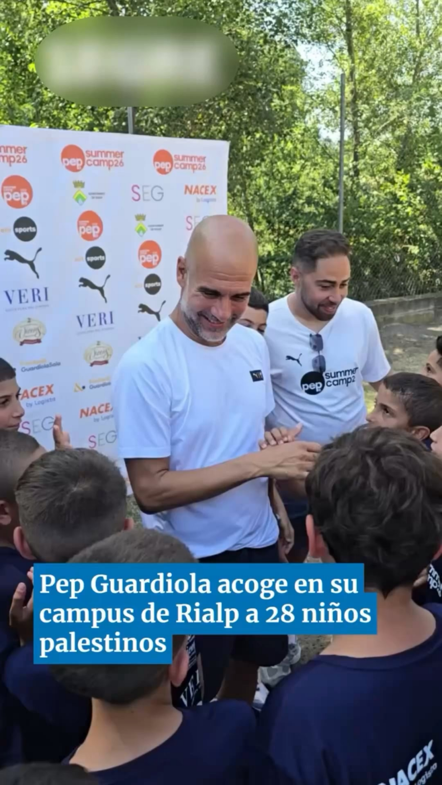 At his latest summer camp, Pep Guardiola welcomed 28 Palestinian children, giving them a space to play, smile and simply be children.