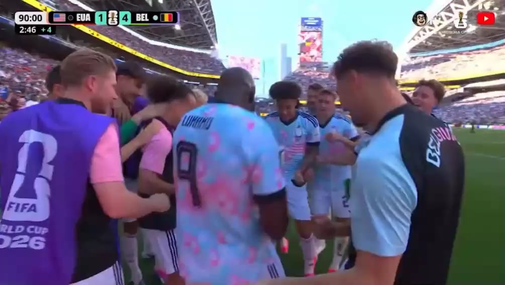 During the celebrations of Romelu Lukaku’s goal, Belgian players mockingly did the Trump dance