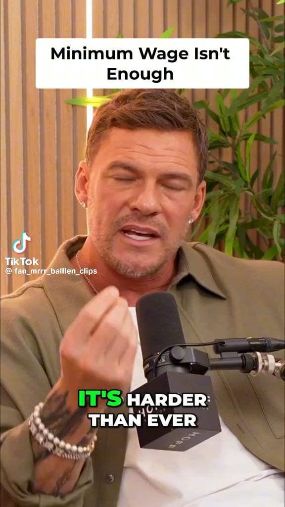 Alan Ritchson calls out lawmakers who oppose raising the minimum wage "who think it's a bad idea to give a mom working at Waffle House more than $7.25 an hour trying to feed her kids."